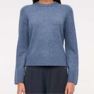 Abercrombie &Fitch Madeline Blue Crew Ribbed Knit Oversized Sweater Sz S